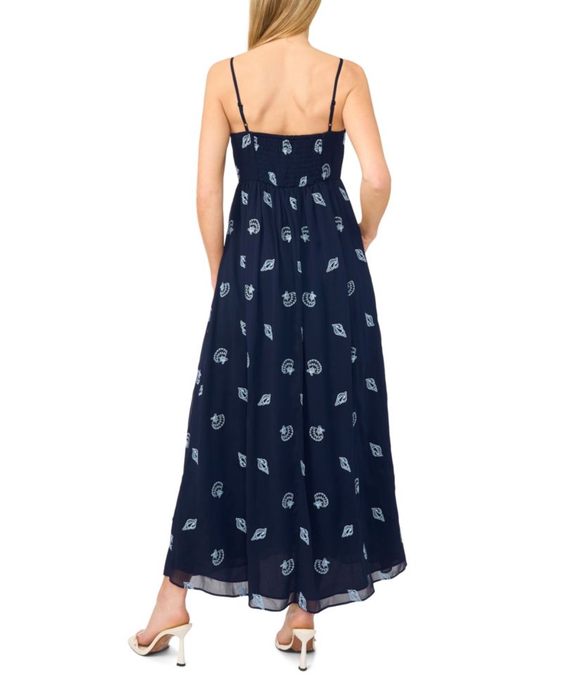 Women's Sleeveless Square Neck Midi Dress