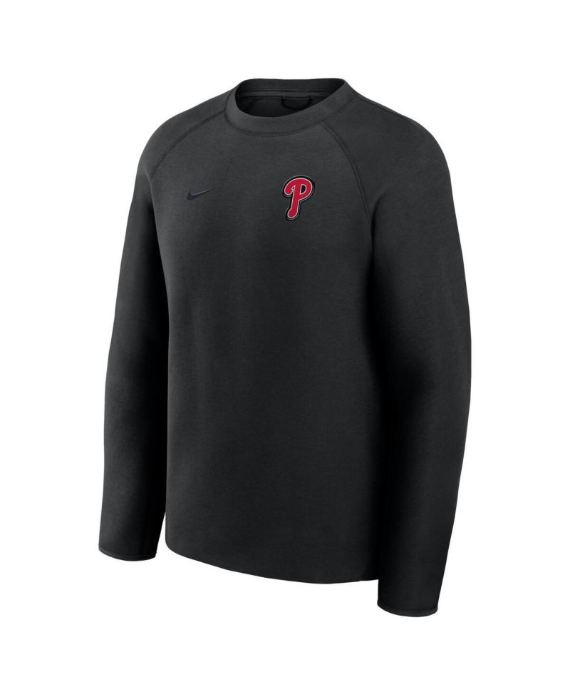 Men's Black Philadelphia Phillies Tech Fleece Raglan Sweatshirt