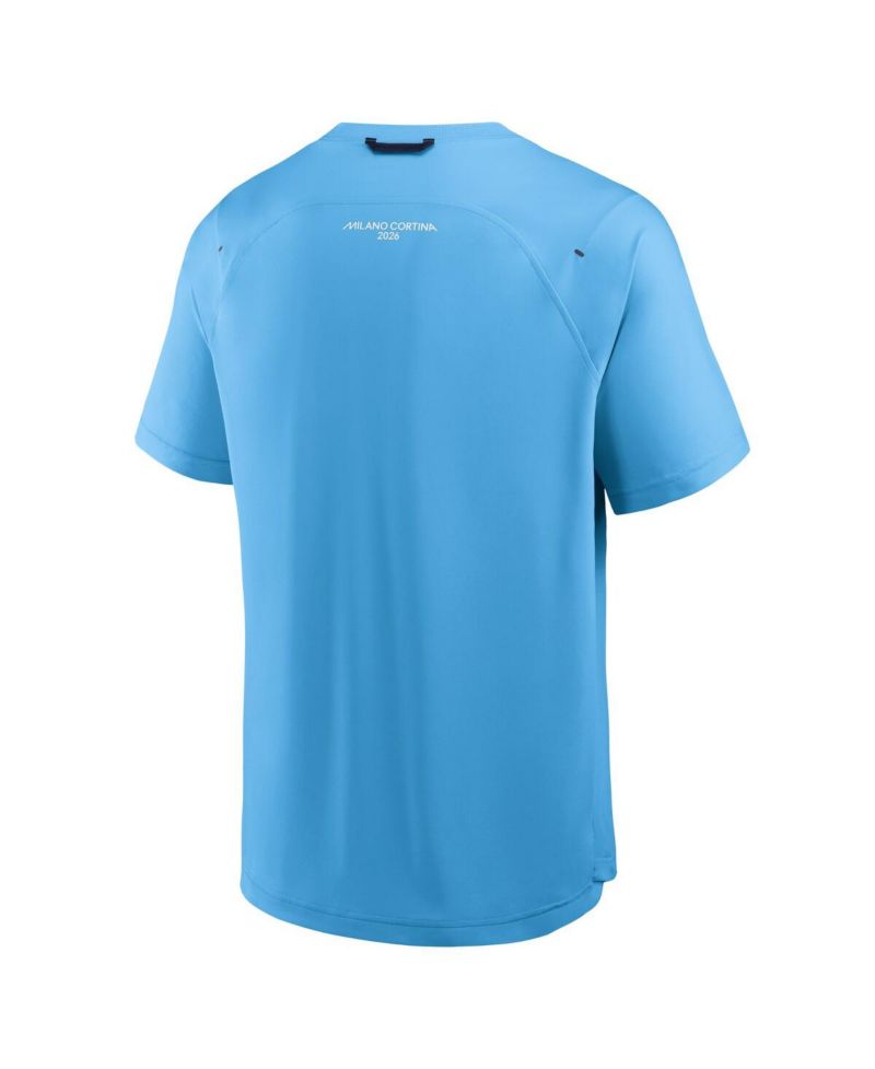 Men's Blue Milano Cortina 2026 Winter Olympics Tech Raglan T-Shirt
