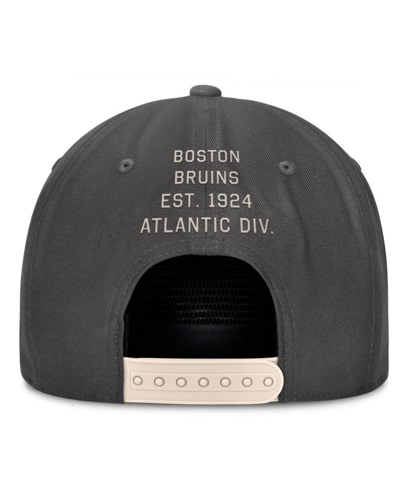 Men's Charcoal Boston Bruins Closer Adjustable Hat