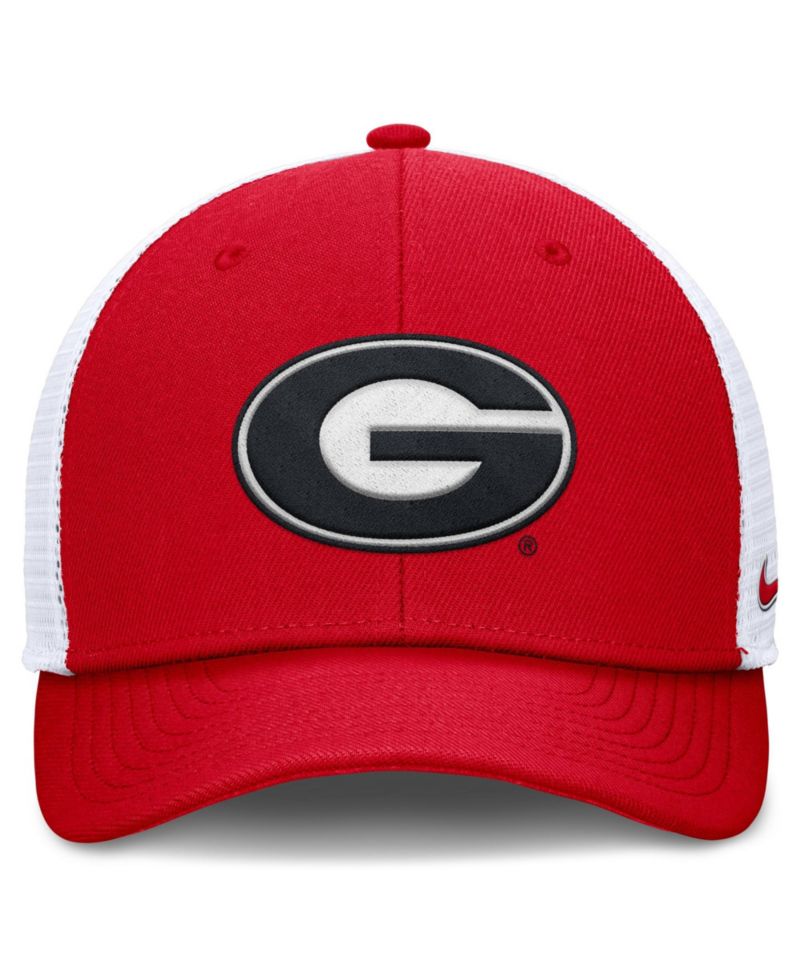 Men's Red/White Georgia Bulldogs Rise Trucker Adjustable Hat