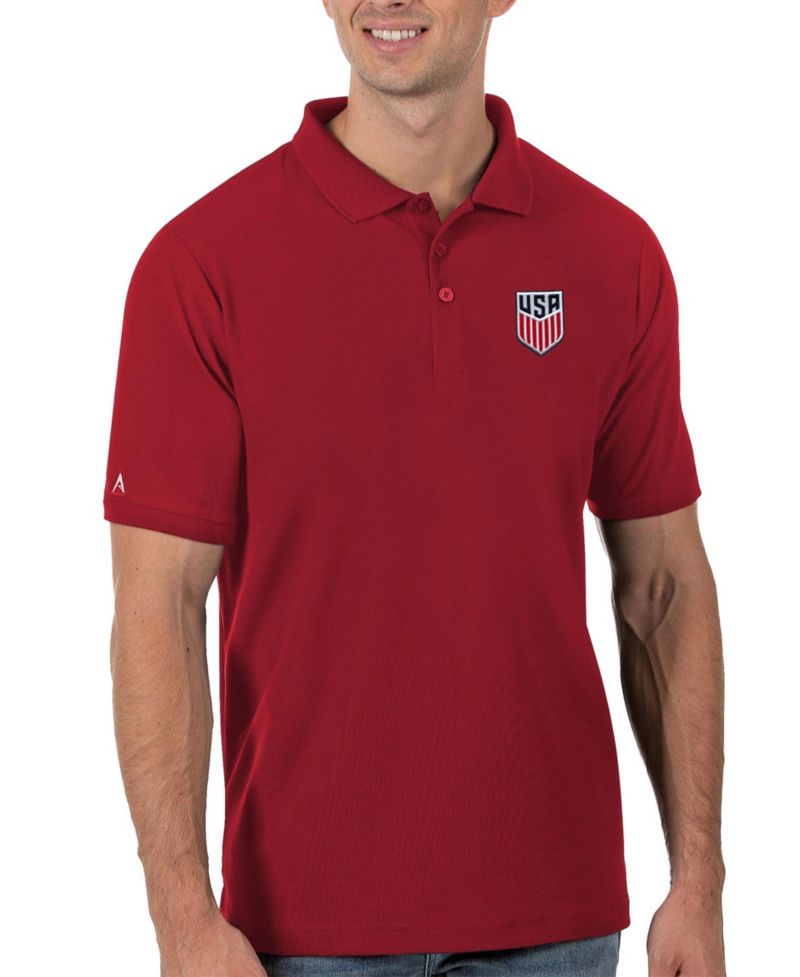 Men's Red USMNT Legacy Pique Polo Shirt