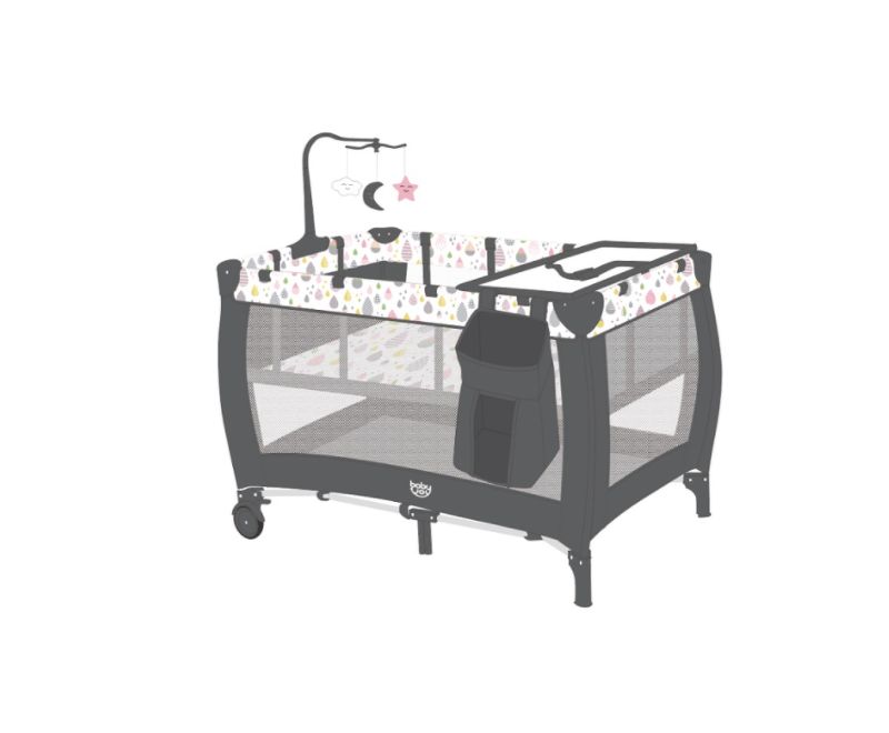 Portable Baby Playpen with Bassinet, Changing Station and Music Box for Newborns