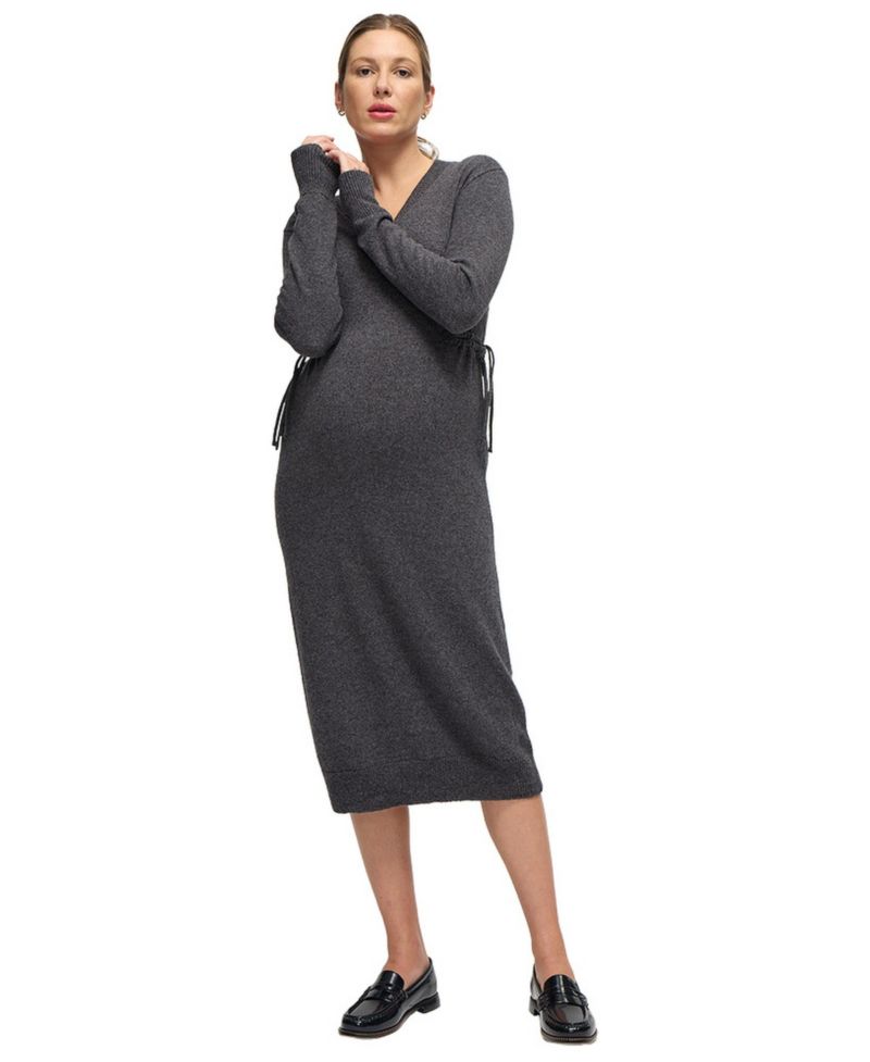 Women's Ingrid + Isabel Cozy V Neck Midi Sweater Dress