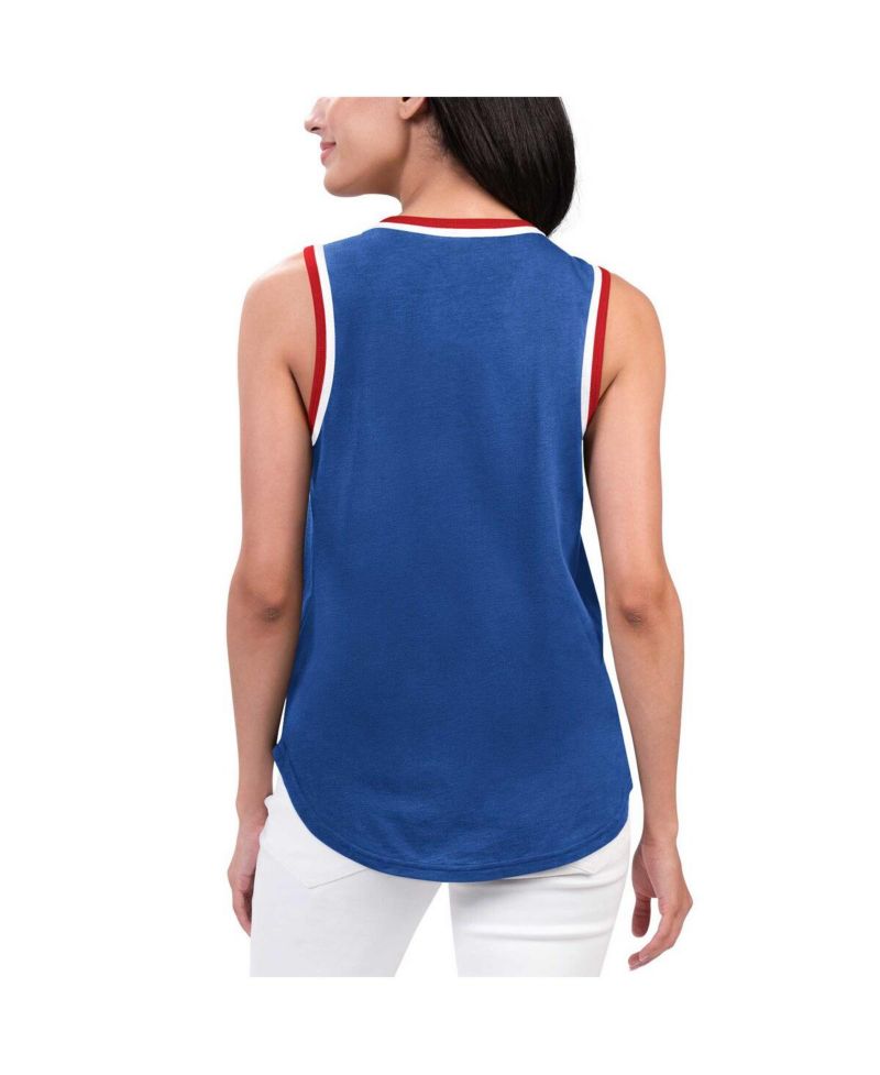 Women's Blue New York Rangers Strategy Tank Top