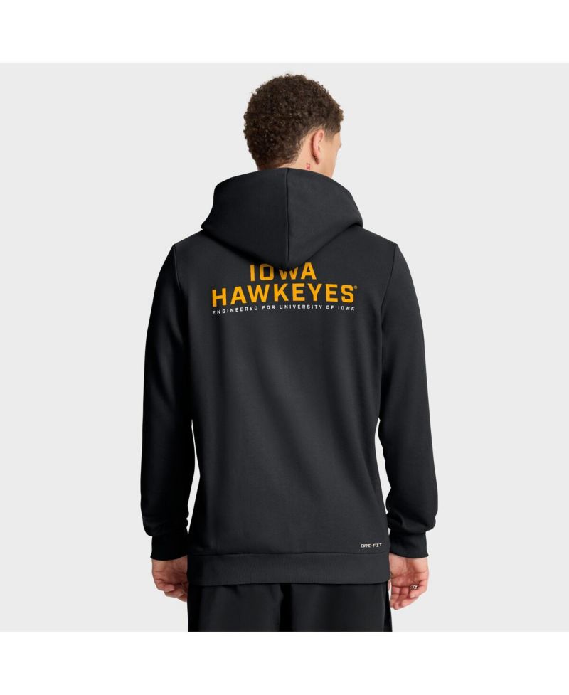 Men's Black Iowa Hawkeyes 2025 Sideline Standard Issue Dri-FIT Full-Zip Hoodie