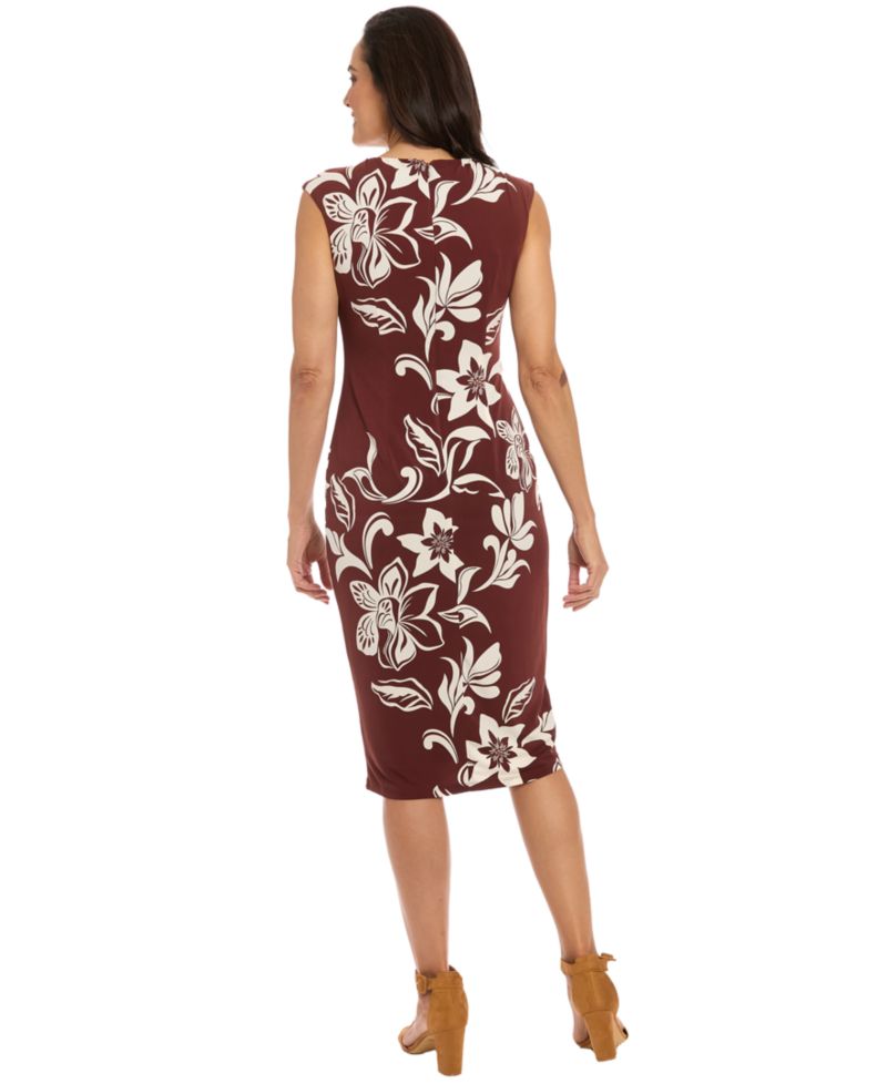 Women's Jersey Placement-Print Midi Dress