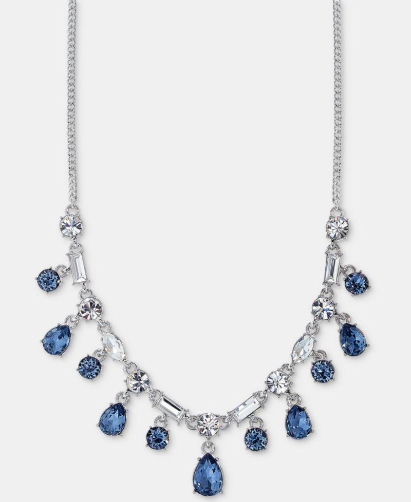 Crystal Shaky Statement Necklace, 16" + 3" extender