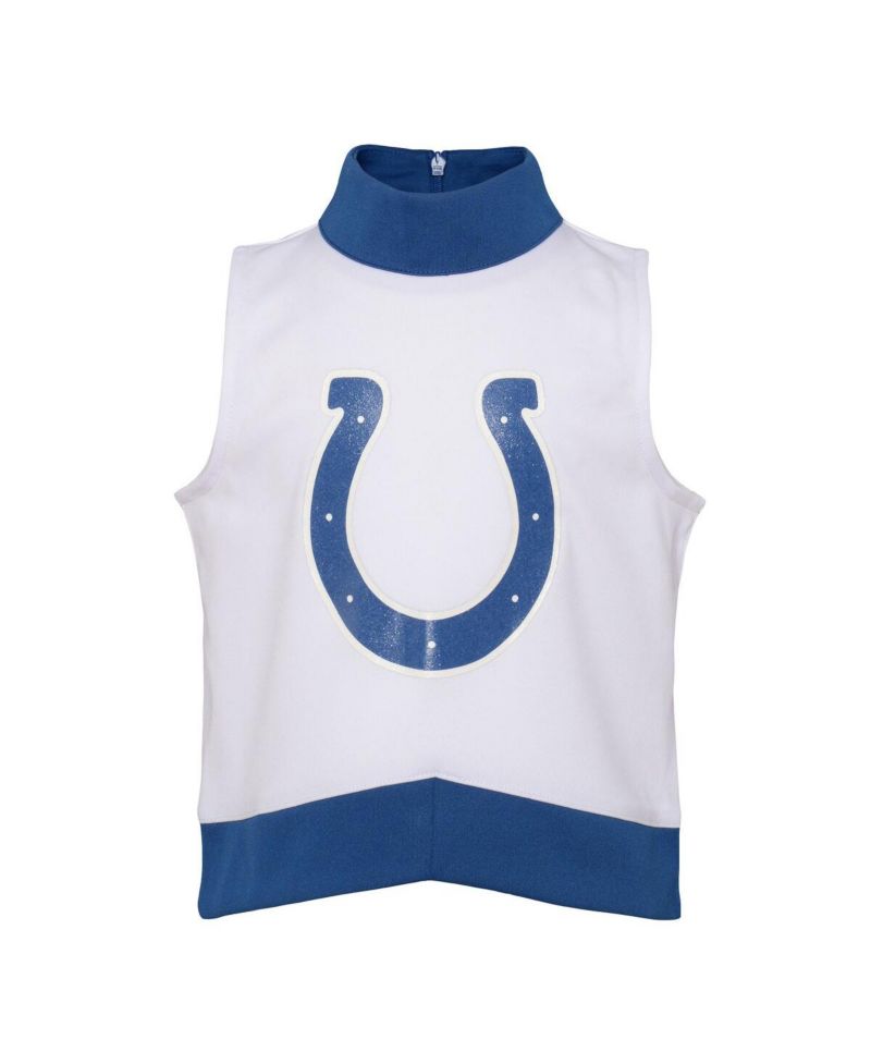 Big Girls White Indianapolis Colts Junior Camp Cheer Dress