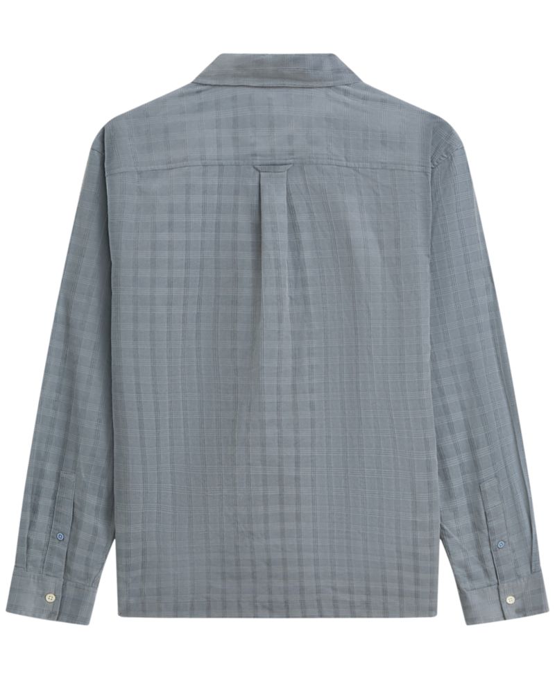 Men's Corduroy Checked Relaxed-Fit Long Sleeve Shirt