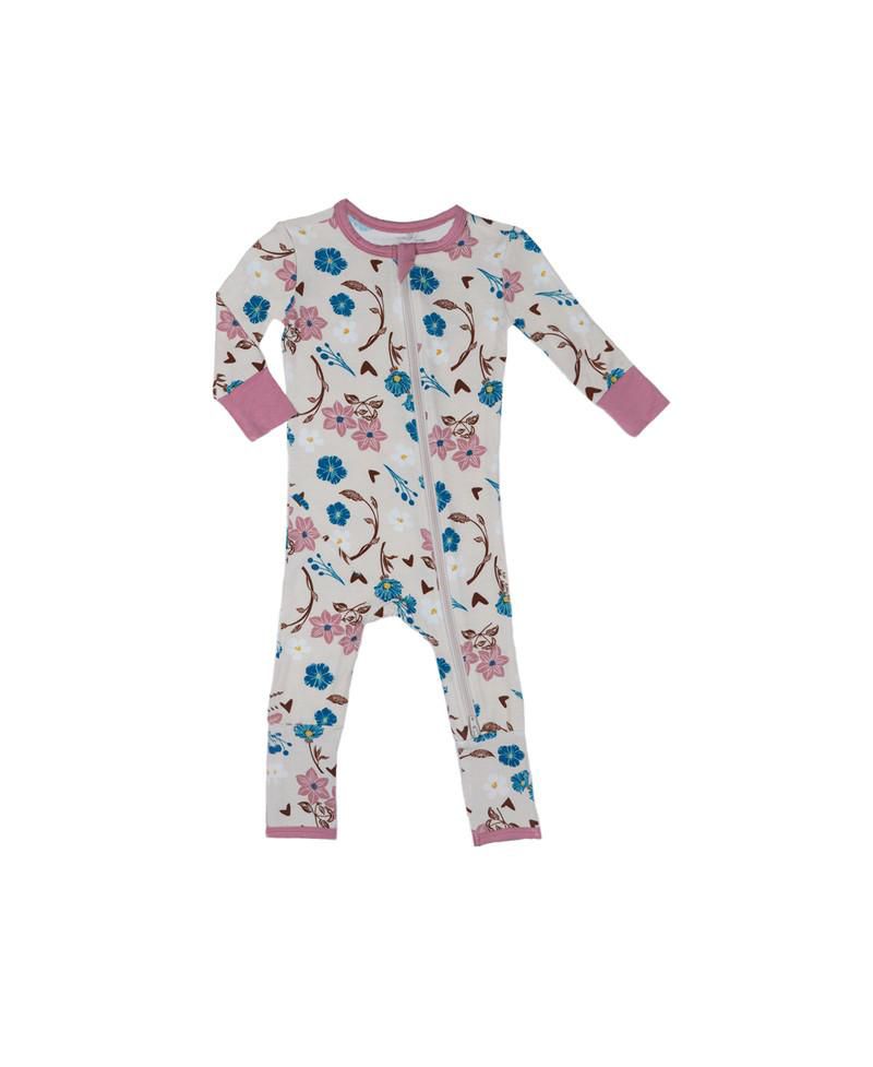 Baby Girls Grey by Everly Grey Convertible Romper Fitted Long Sleeve Pajama