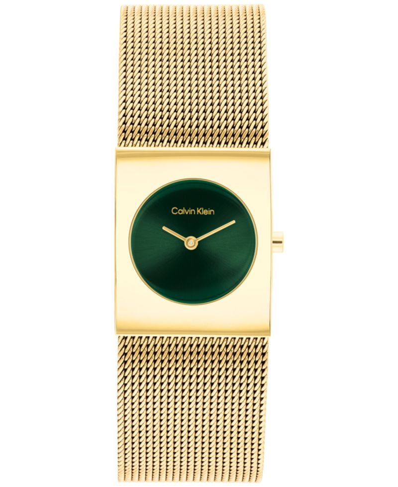 Women's CK Pulse Gold Tone Stainless Steel Mesh Bracelet Watch 21.5mm