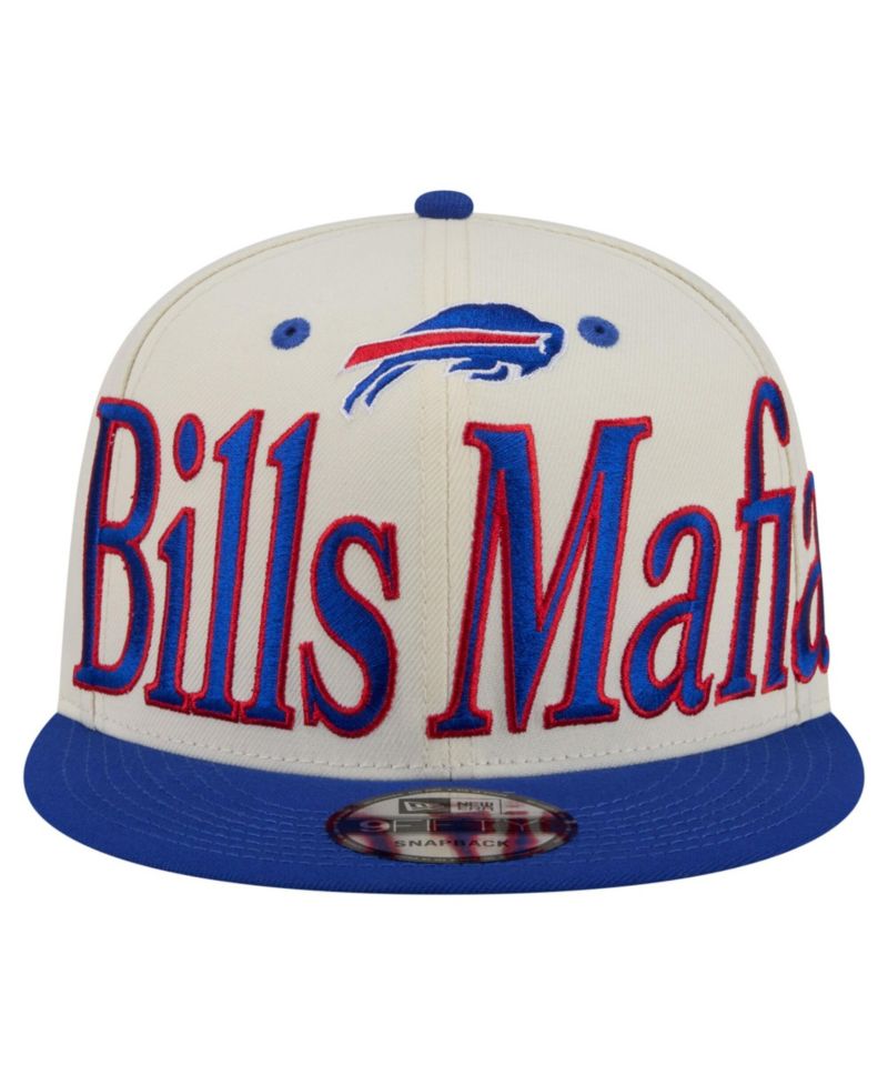 Men's Cream Buffalo Bills Bills Mafia Oversized Slogan 9FIFTY Snapback Hat