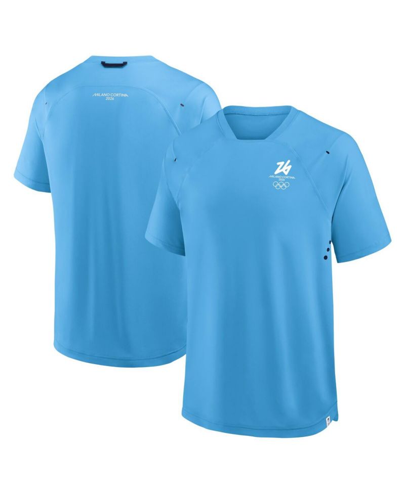 Men's Blue Milano Cortina 2026 Winter Olympics Tech Raglan T-Shirt
