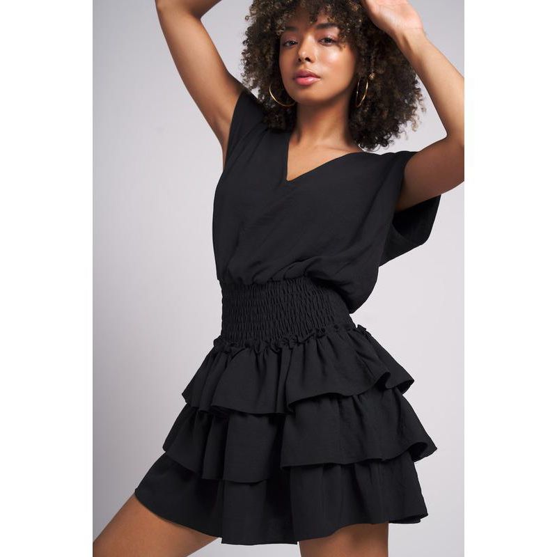Women's Isabella Smocked Waist Crinkled Fabric Dress