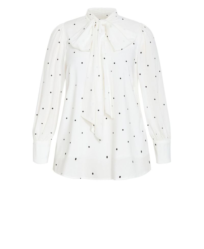Women's Kensie Spot Neck Tie Top