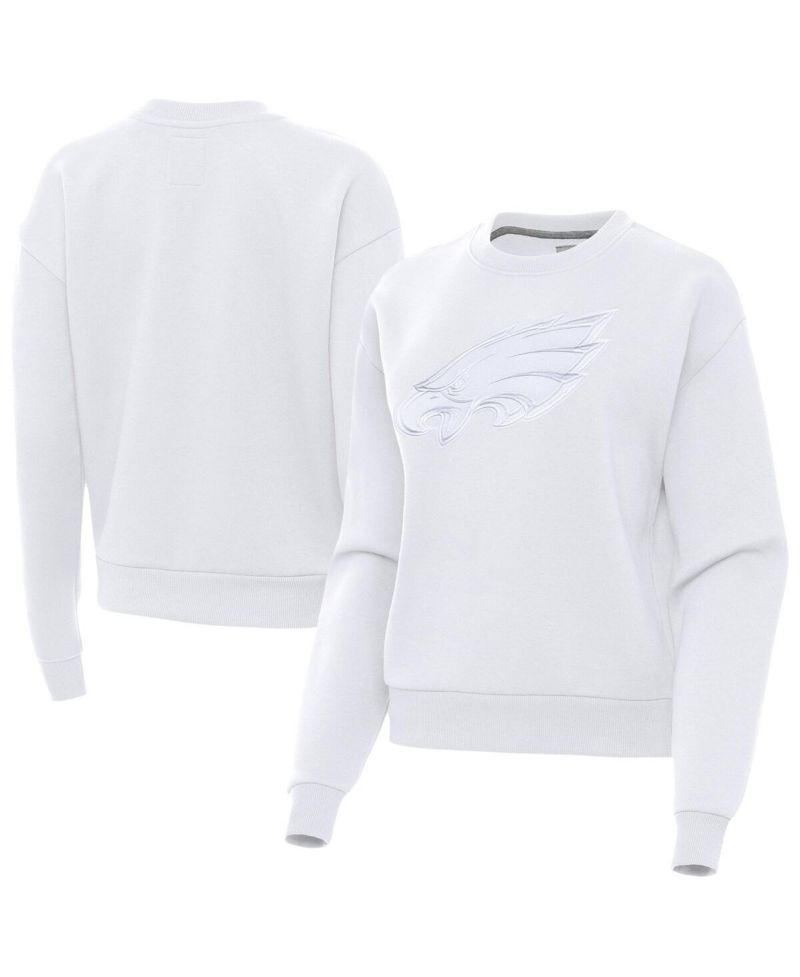Women's White Philadelphia Eagles Victory Pullover Sweatshirt