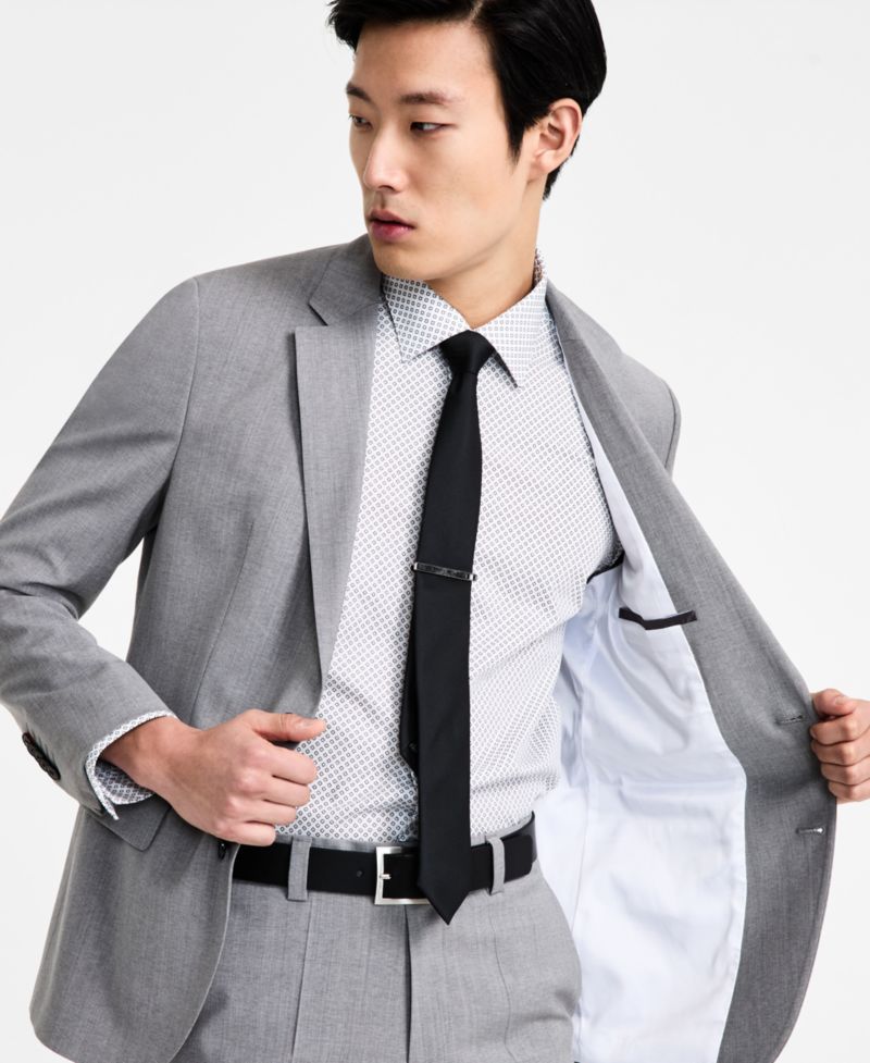 Men's Modern-Fit Wool Blend Suit Separates Jacket