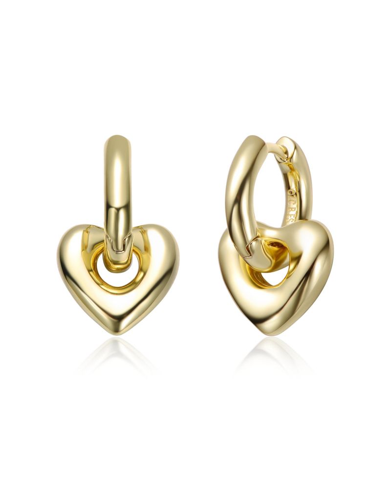 Plated Heart Earrings