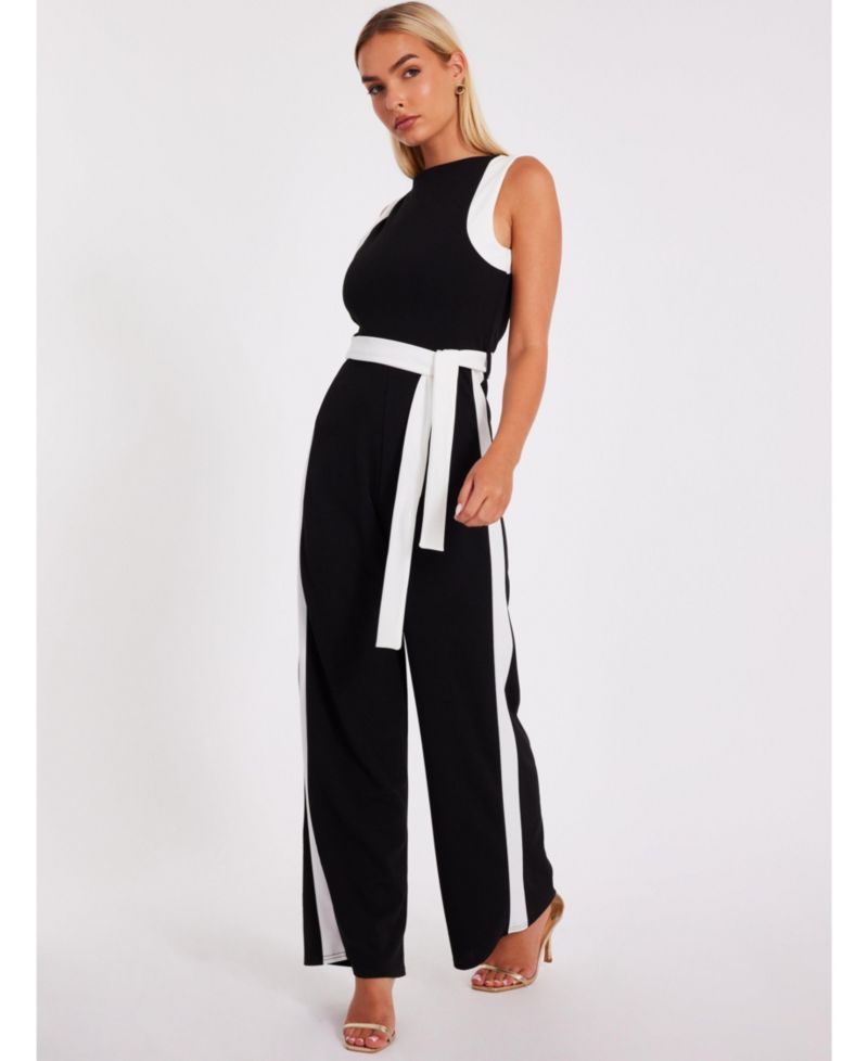 Women's Contrast Palazzo Jumpsuit