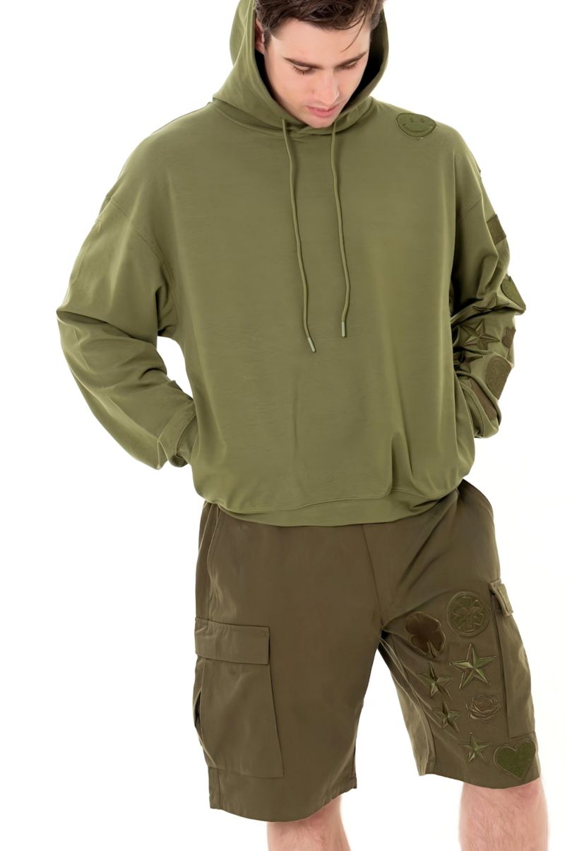 Men's Menswear Patches Hoodie