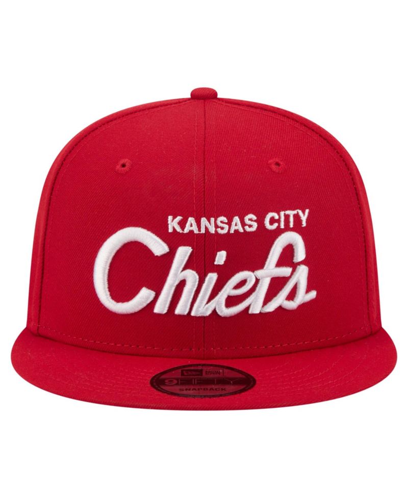 Men's Red Kansas City Chiefs Core Team Script 9FIFTY Snapback Hat