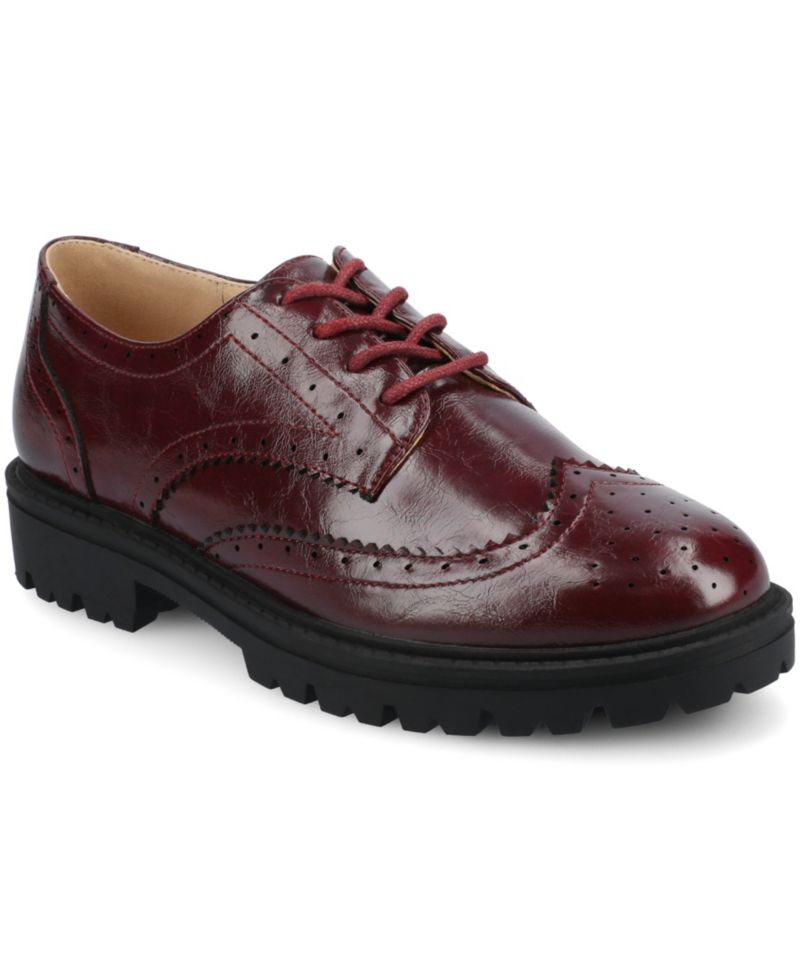Women's Claudiya Lug Sole Lace Up Oxford Loafers