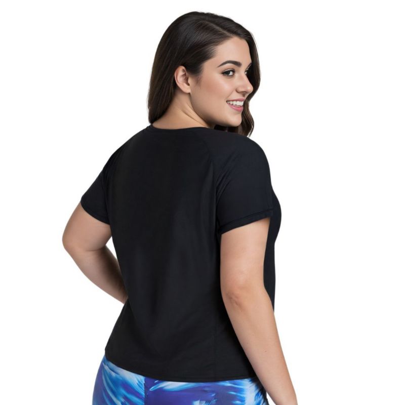 Plus Size Loose Fit Short Sleeve UPF 50+ Adele Swim Top