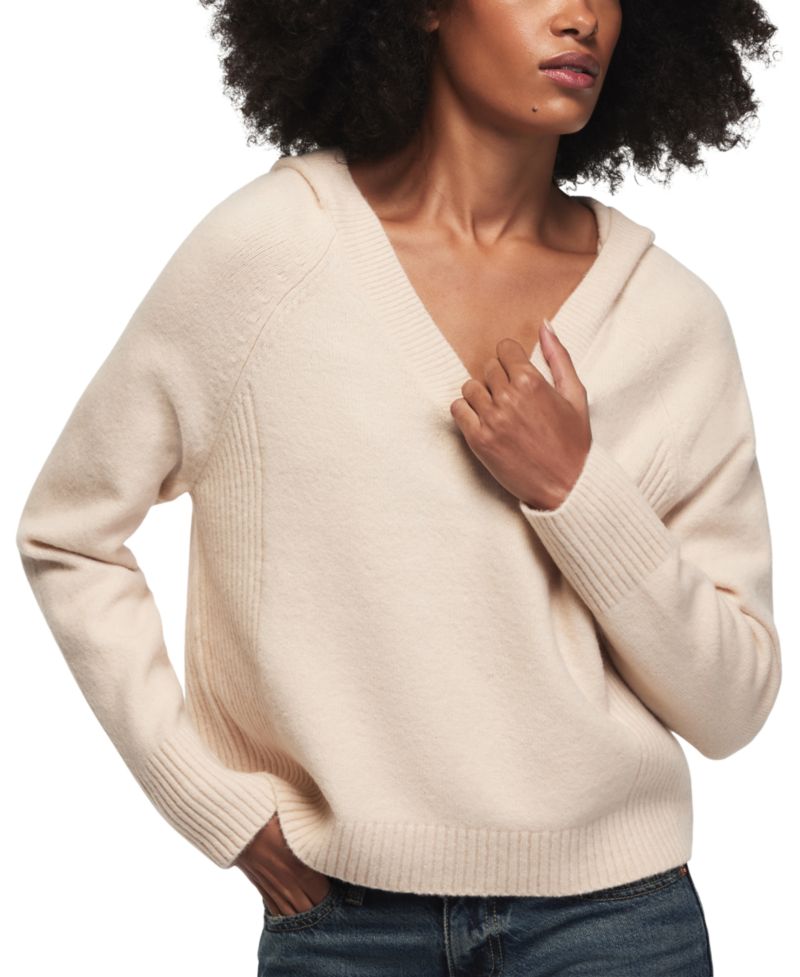Women's Cloud Soft Hooded V-Neck Pullover Hoodie