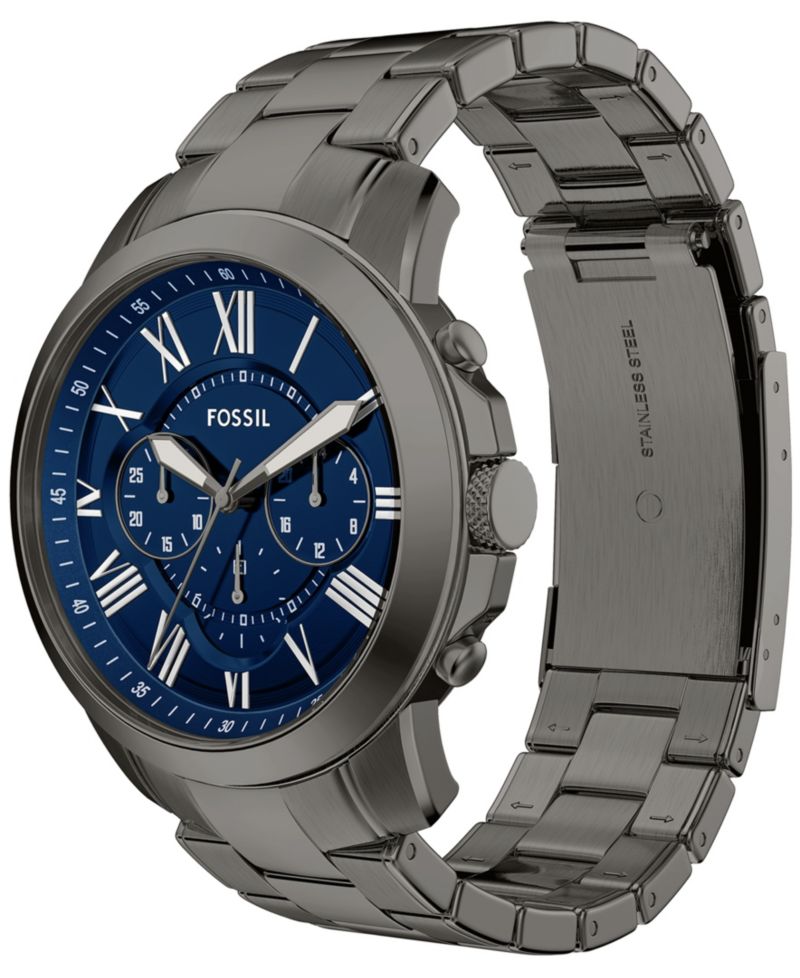 Men's Grant Chronograph Gunmetal Stainless Steel Watch, 44mm