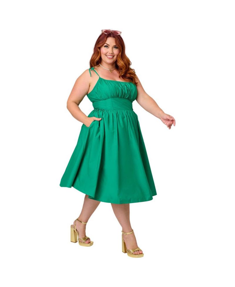 Plus Size 1950s Cotton Swing Dress