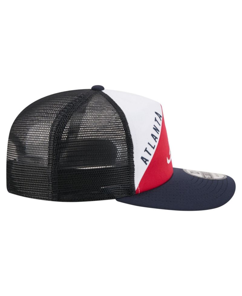 Men's White/Navy Atlanta Braves Retro Cut 19TWENTY Adjustable Trucker Hat