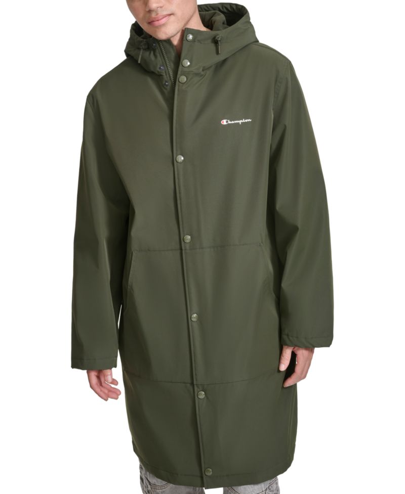 Men's Hooded Stadium Jacket with Fleece Lining