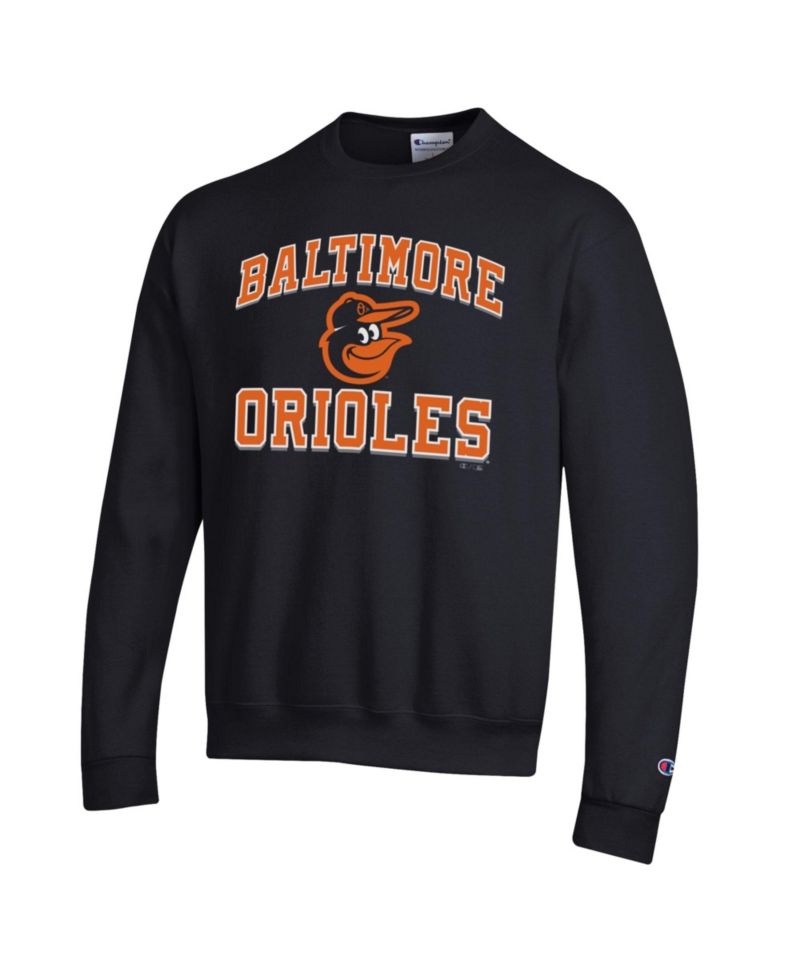 Men's Black Baltimore Orioles Heart & Soul Powerblend Sweatshirt