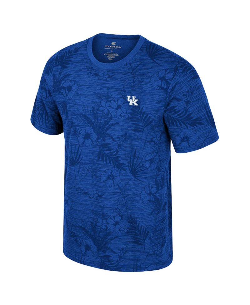 Men's Royal Kentucky Wildcats Floral Printed T-Shirt
