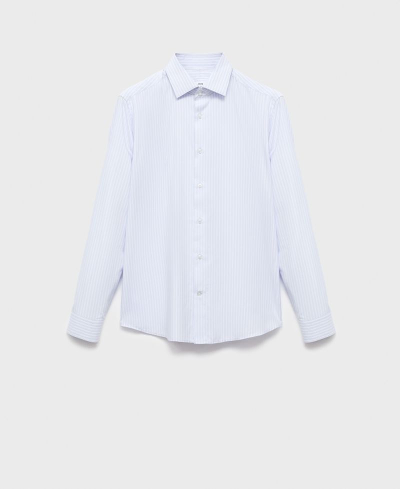 Men's Cotton Striped Slim-Fit Shirt