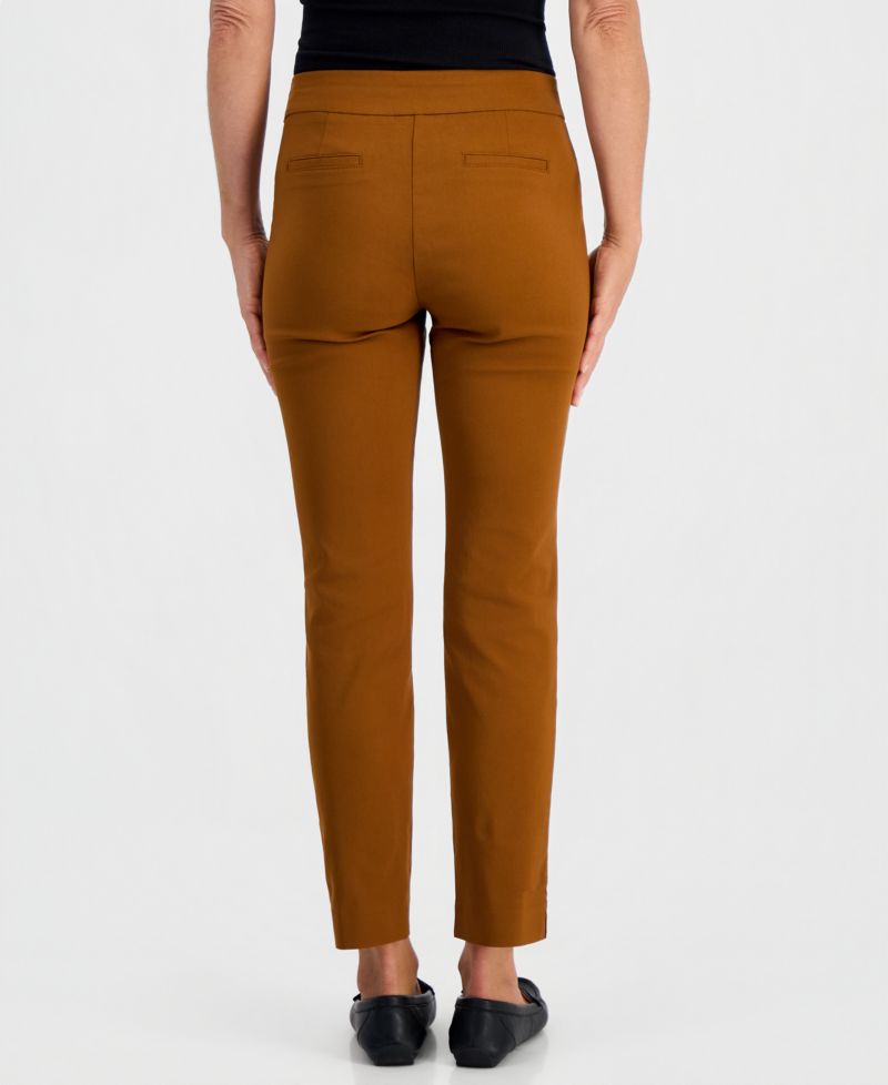 Petite Tummy-Control Cambridge Stretch Slim-Leg Pants