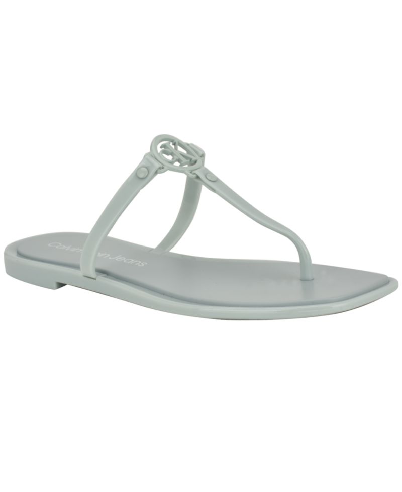 Women's Edhen Logo T-Strap Flat Jelly Sandals