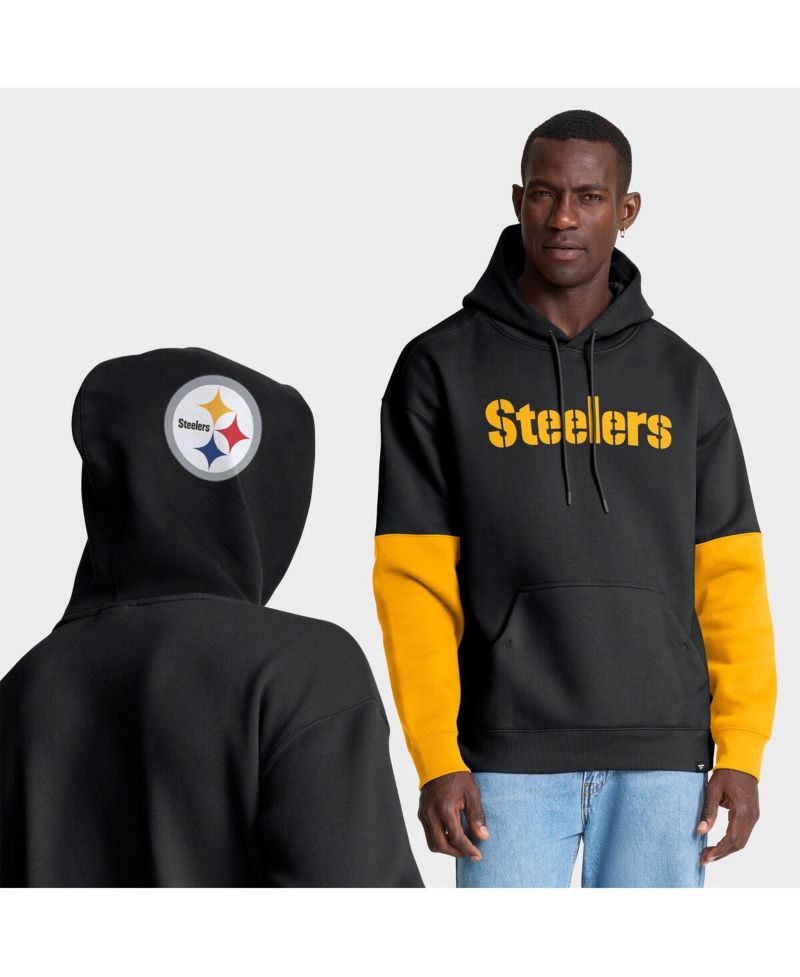 Men's Black Pittsburgh Steelers Helmet Pullover Hoodie