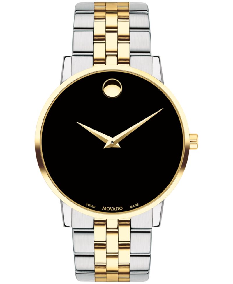 Men's Swiss Museum Classic Two-Tone PVD Stainless Steel Bracelet Watch 40mm