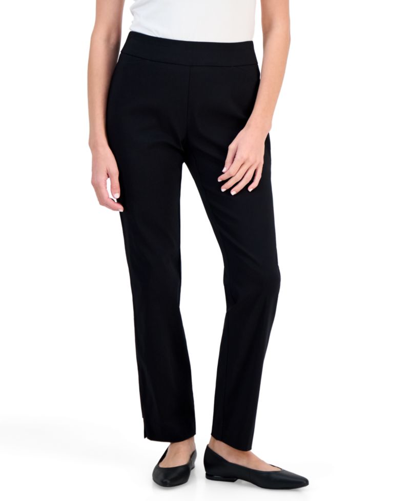 Petite Tummy-Control Cambridge Stretch Slim-Leg Pants
