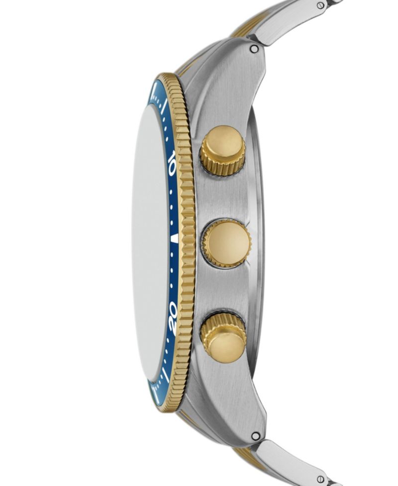 Men's Three Hand 2T Silver-Tone, Gold-Tone Alloy Watch 42mm Gift Set