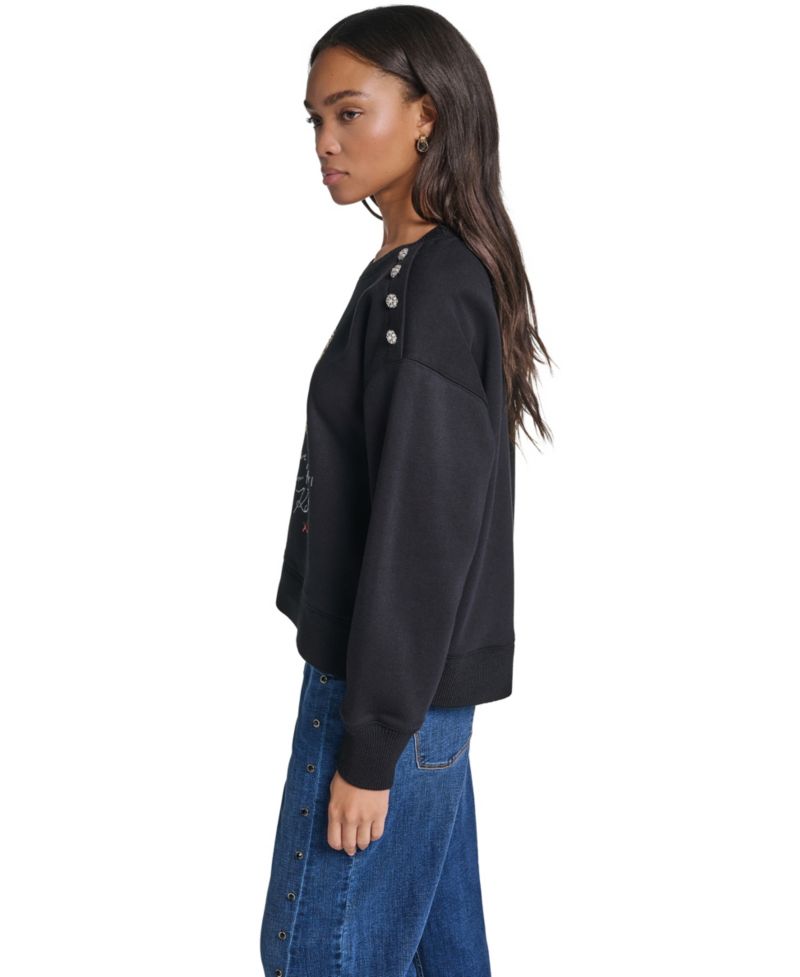 Women's Graphic Crewneck Pullover Sweatshirt