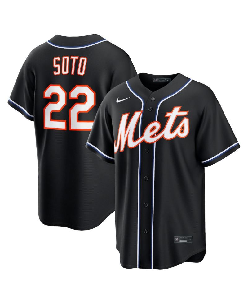 Men's Juan Soto Black New York Mets 2026 Replica Fashion Jersey