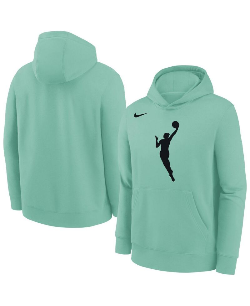 Big Boys and Girls Mint WNBA Logo Essential Team Pullover Hoodie