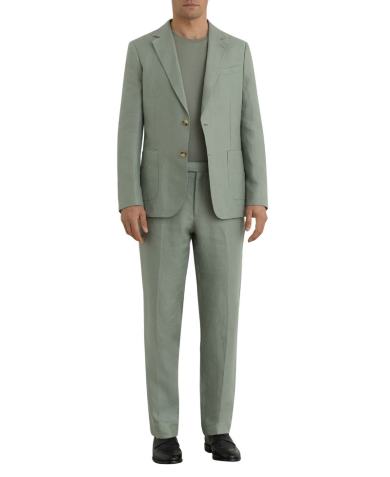 Men's Atlantic Single-Breasted Tailored-Fit Linen Blazer