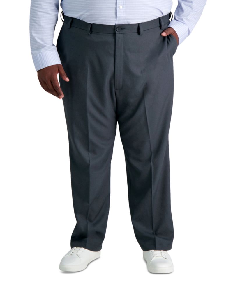 Men's Big & Tall Cool 18® PRO Classic-Fit Expandable Waist Flat Front Stretch Dress Pants