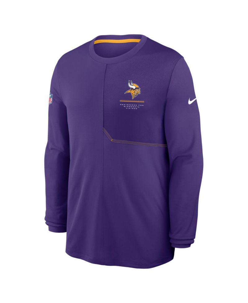 Men's Purple Minnesota Vikings Sideline Coaches UV Dri-FIT Long Sleeve Shirt