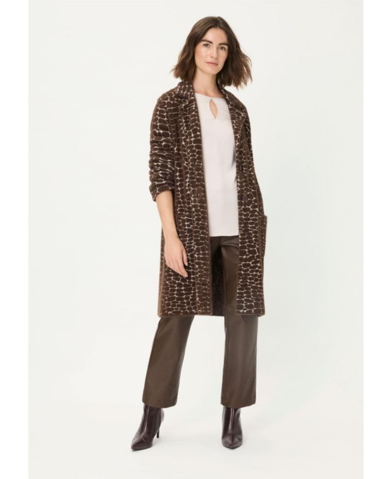 Women's Mona Fit Straight Leg Faux Croc Cropped Pant