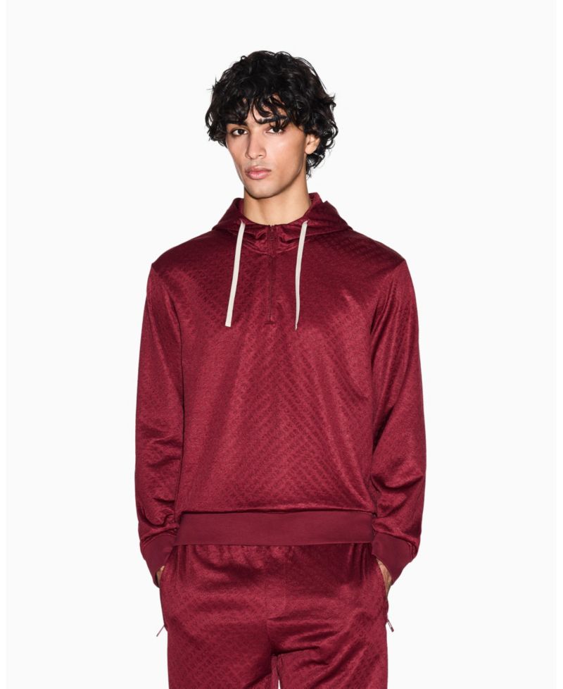 Men's Jacquard Allover Logo Hoodie